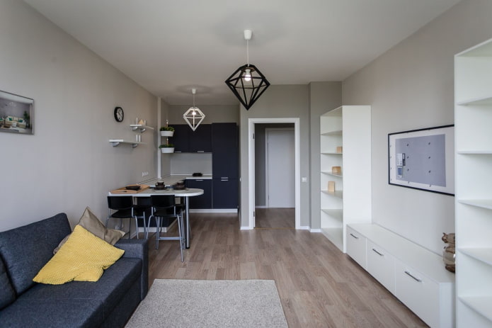 Studio in einer Zweizimmerwohnung im europäischen Stil
