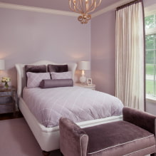 Schönes lila Schlafzimmer im Innenraum-8