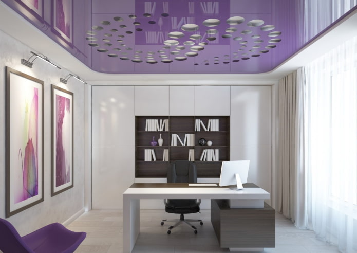 Geschnitzter Spannstoff in violetter Farbe