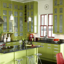 Wie dekoriert man ein Kücheninterieur in Pistazienfarbe?-0
