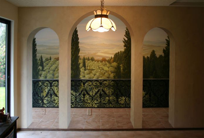 Fresko auf Leinwand