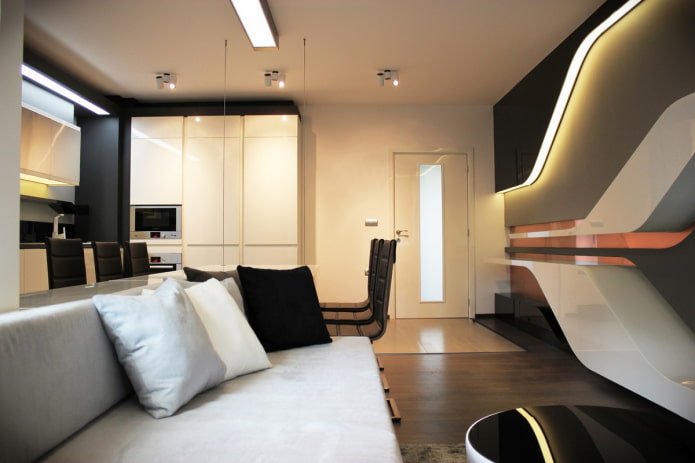 futuristisches Wohnzimmer