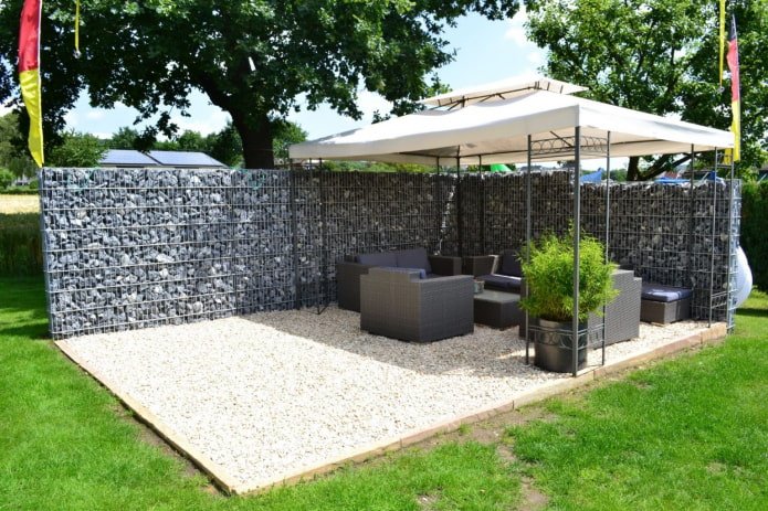 Gabionen im Garten