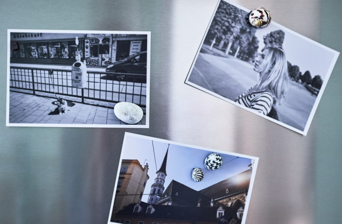 Fotos auf Kieselsteinmagneten