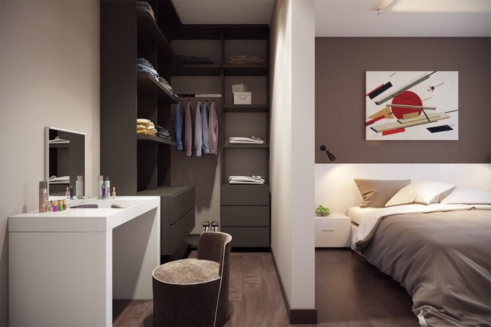 Kleiderschrankdesign im Schlafzimmer