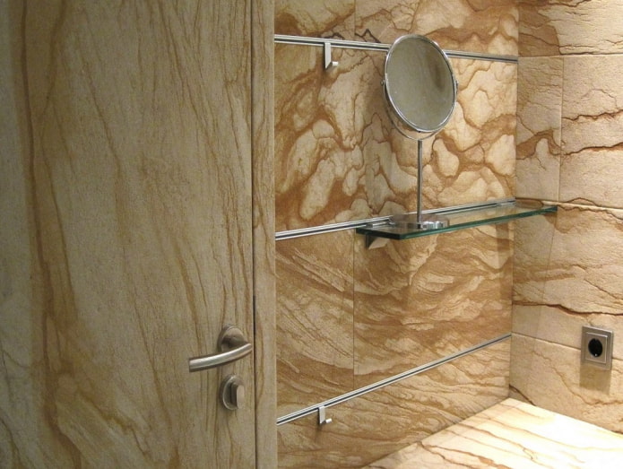 flexibler Stein im Badezimmer
