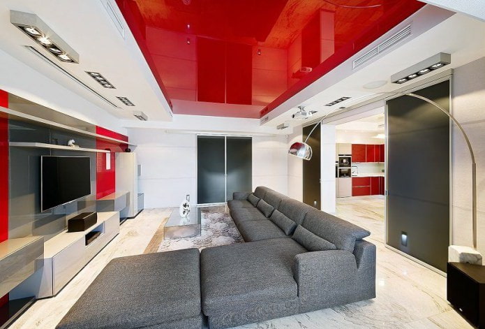 rot-weiße Decke