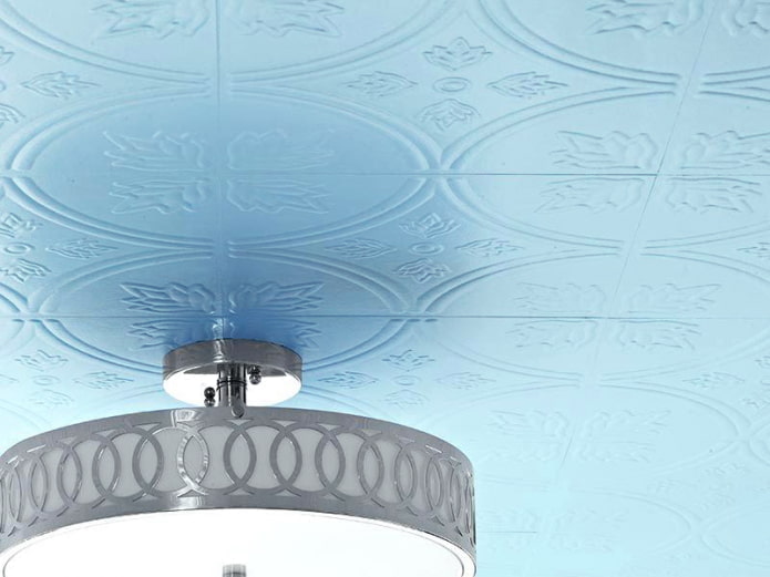 blaue Deckenplatten