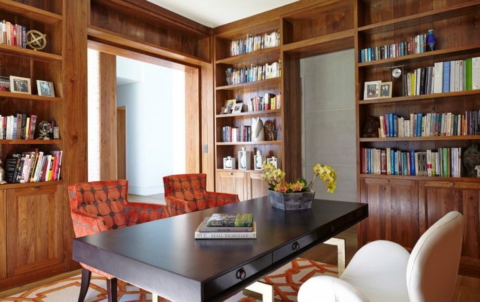Wohnzimmer-Bibliothek