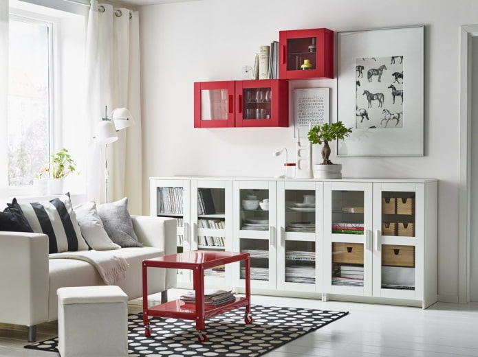 Aufbewahrung im Wohnzimmer von Ikea