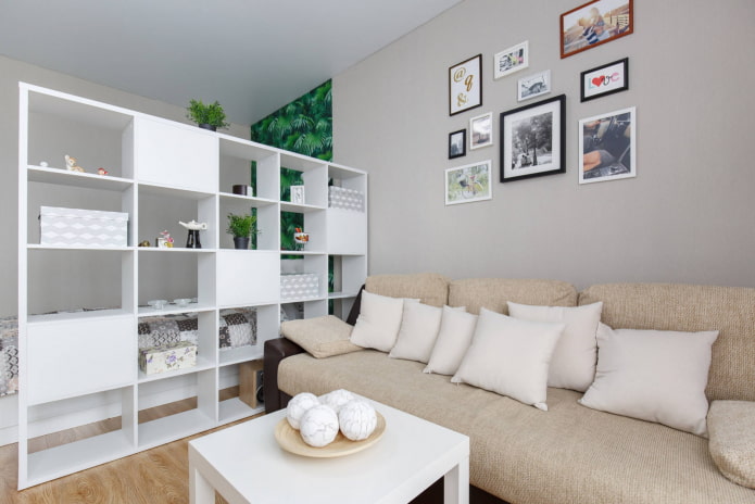 Zoneneinteilung mit Ikea-Regalen