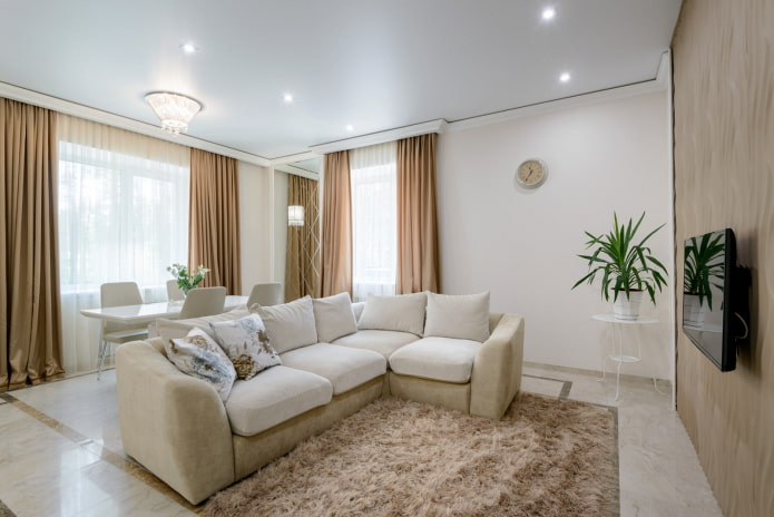Essbereich im Wohnzimmer