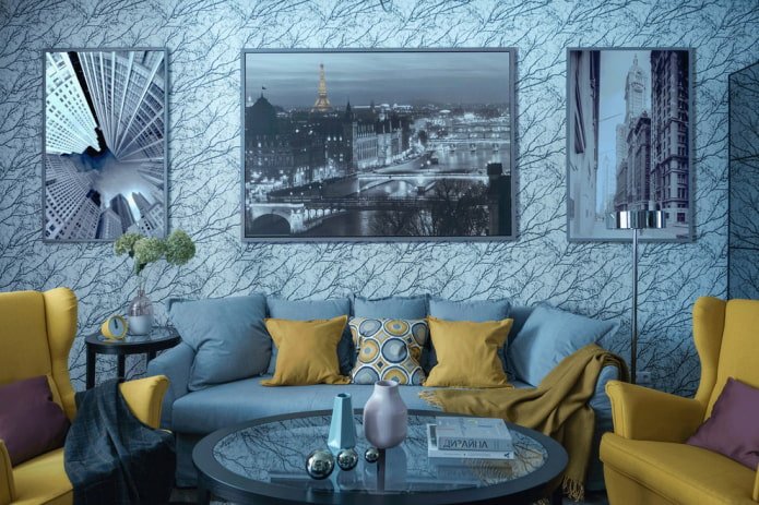 Gemälde im Wohnzimmerinterieur