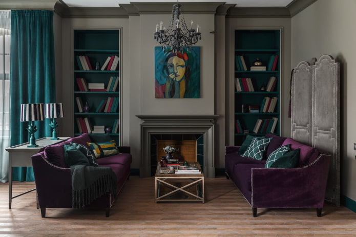 Wohnzimmer im modernen klassischen Stil