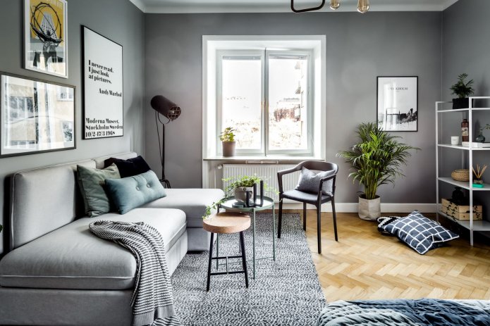 graues Wohnzimmer