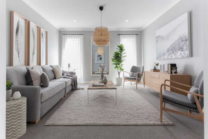 Skandinavischer Stil im Wohnzimmer