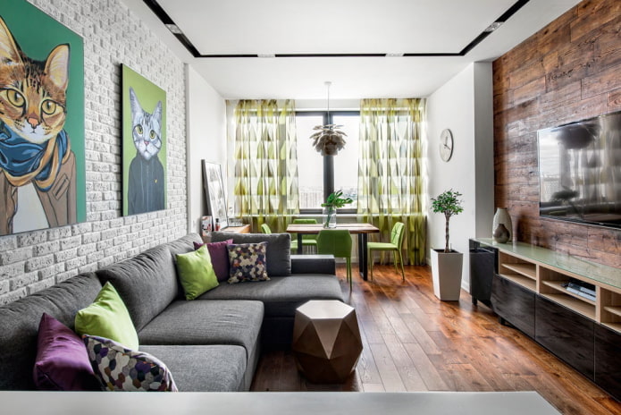 Loft mit hellen Elementen