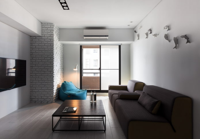 Wohnzimmermöbel im minimalistischen Stil