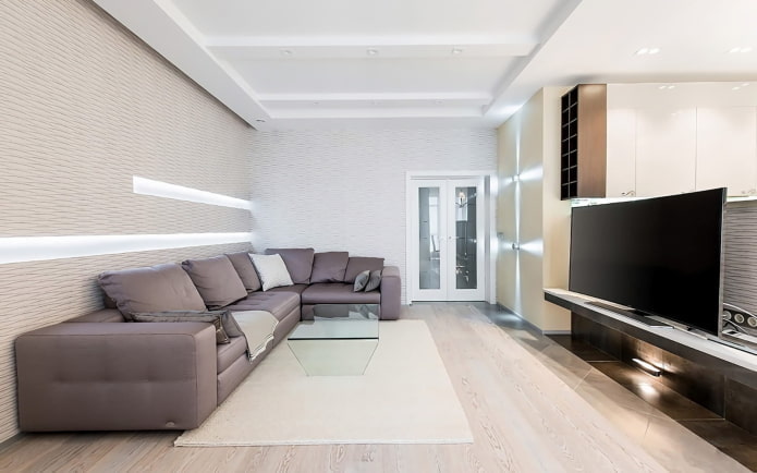 Wohnzimmerdekoration im minimalistischen Stil