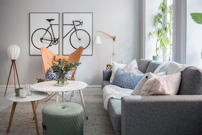 Hellgraues Interieur
