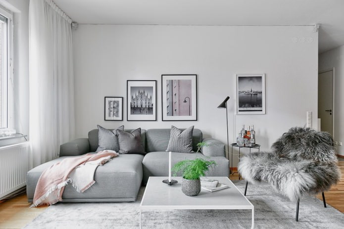 Helles Zimmer im skandinavischen Stil