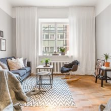 Wohnzimmergestaltung in hellen Farben: Auswahl von Stil, Farbe, Dekoration, Möbeln und Vorhängen-8