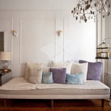 Wohnzimmergestaltung in hellen Farben: Auswahl von Stil, Farbe, Verarbeitung, Möbeln und Vorhängen-4