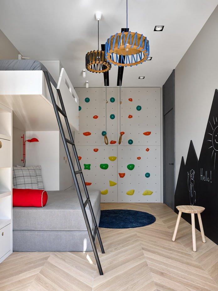 Kreidetafelwand im Kinderzimmer