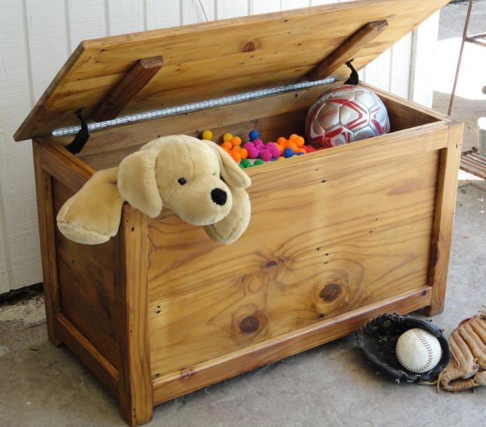 Spielzeugtruhe im Kinderzimmer