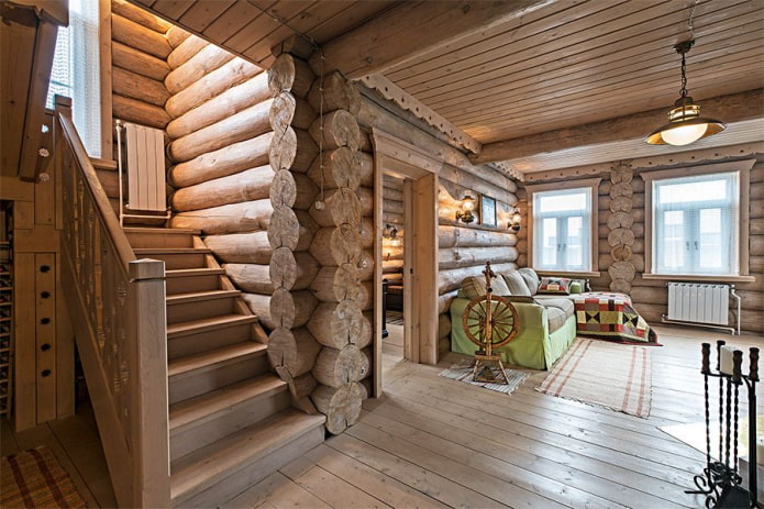 Innenarchitektur eines Blockhauses