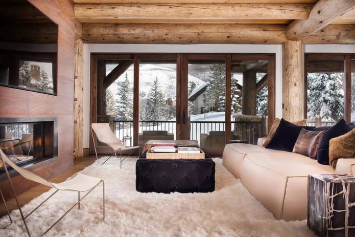 Innenarchitektur eines Blockhauses