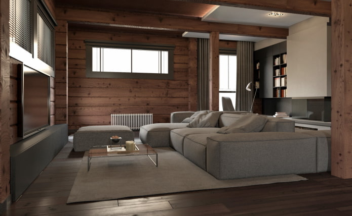 Blockhaus im minimalistischen Stil