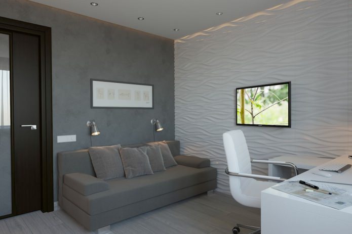Arbeitszimmer in einer Zweizimmerwohnung von 50 Metern