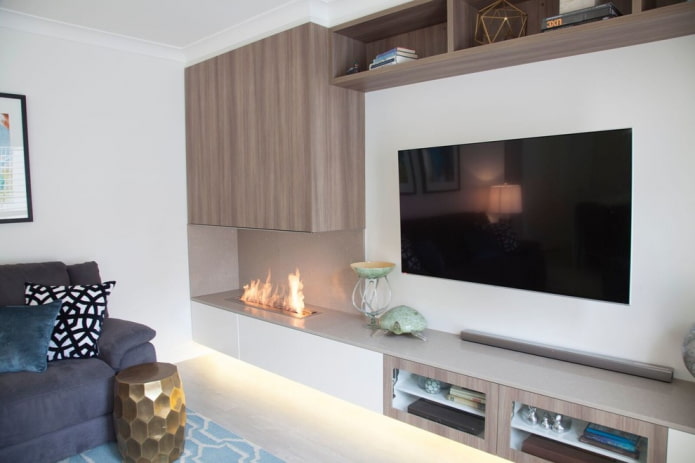Kamin im Wohnzimmer
