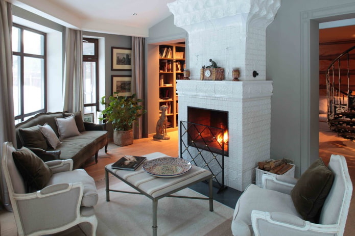 Kamin im Wohnzimmer