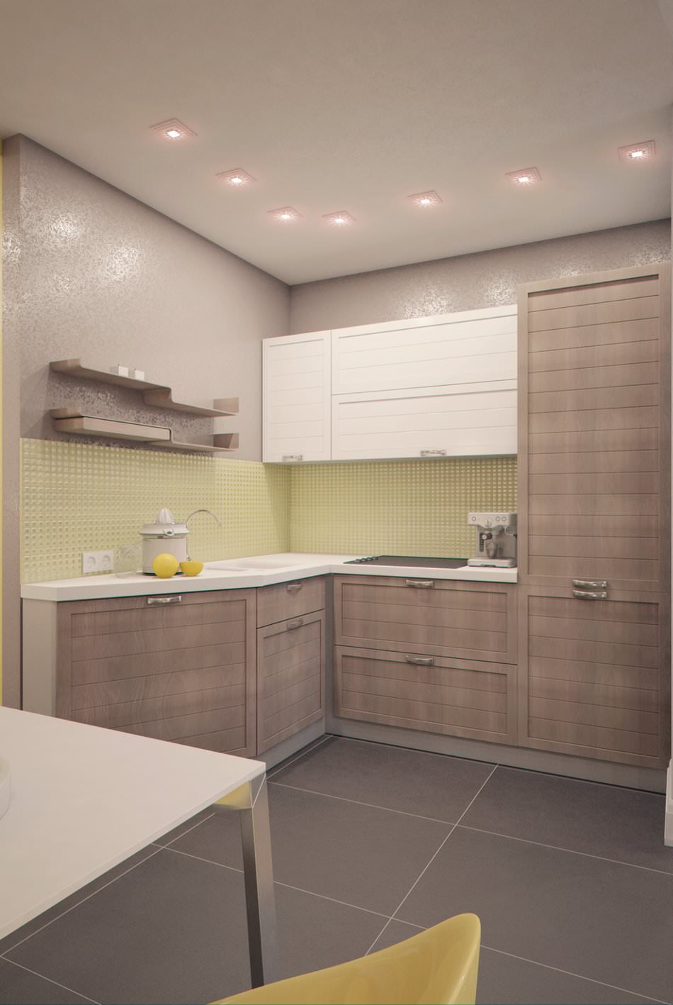 Innenansicht eines kleinen Studio-Apartments von 28 m².