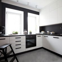 Schwarz-weißes Interieur: Designmerkmale, 60 Fotos-5