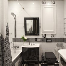Schwarz-weißes Interieur: Designmerkmale, 60 Fotos-10