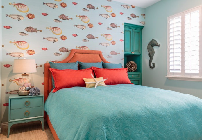 Schlafzimmer im Marine-Stil