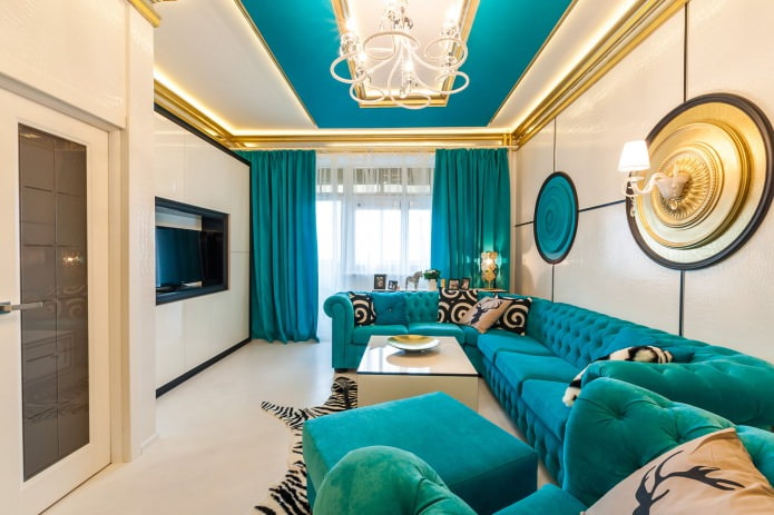 türkises Sofa