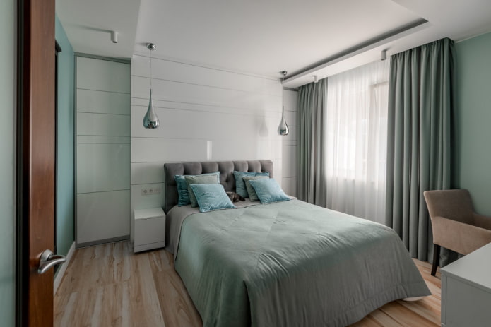 Weiches Kopfteil im Schlafzimmer