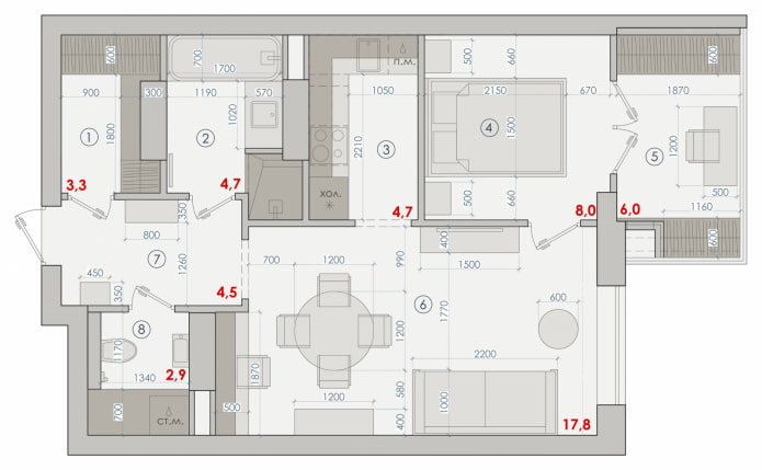 Wohnung nach der Renovierung