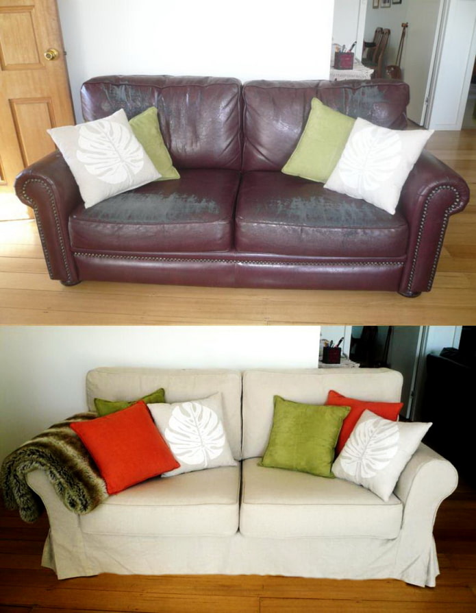 Neu gepolstertes Sofa