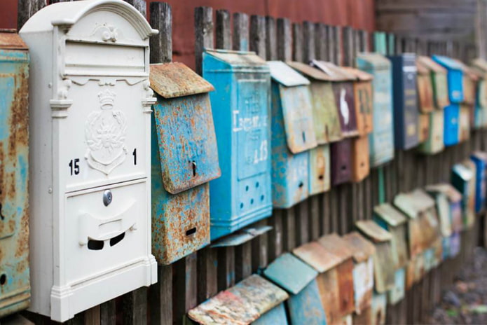Sammlung von Briefkästen