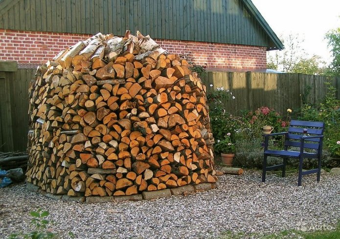 Ein Stapel Brennholz