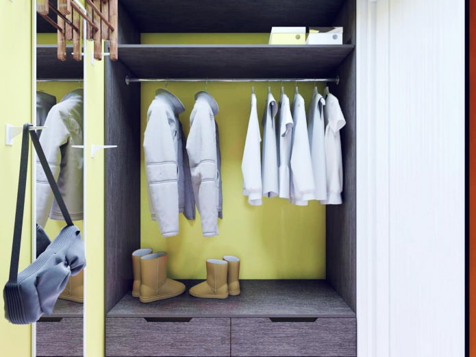 Ankleidezimmergestaltung 2,4 m².