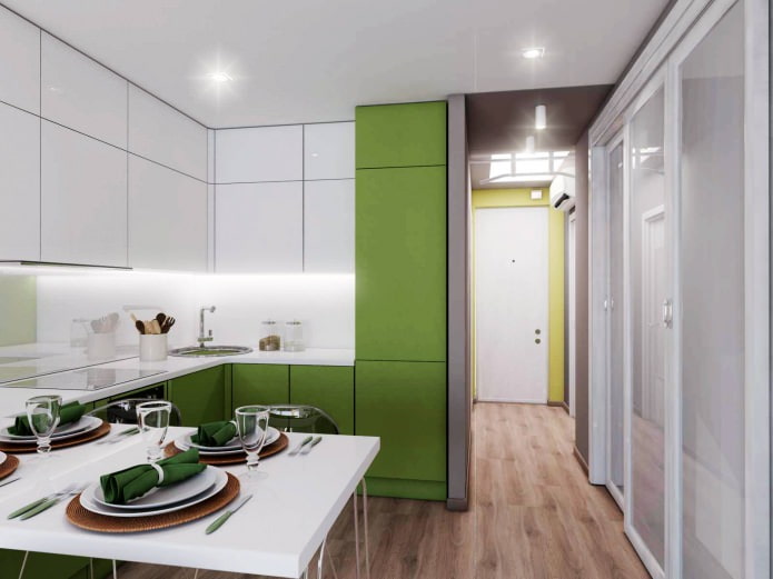 Entwurf einer Wohnküche mit 18,62 m²