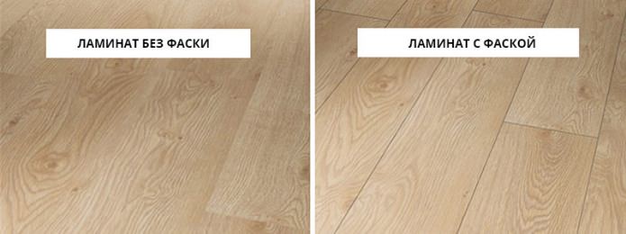 Laminat mit und ohne Fase