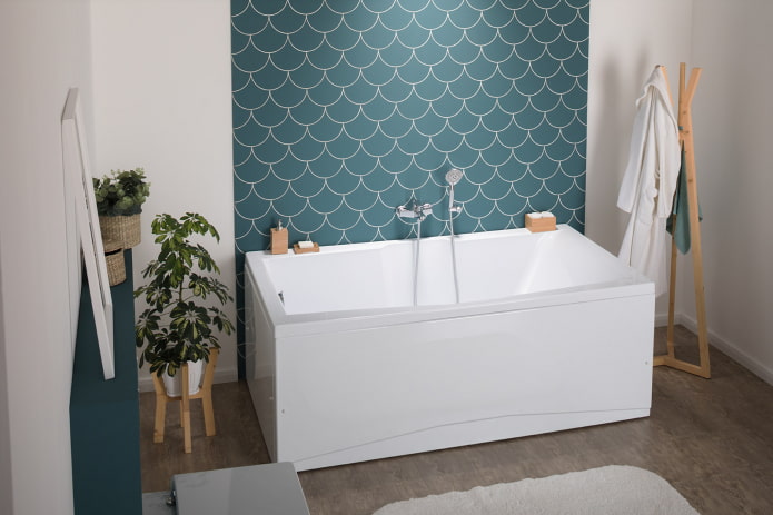 Acrylbadewanne mit Abschirmung