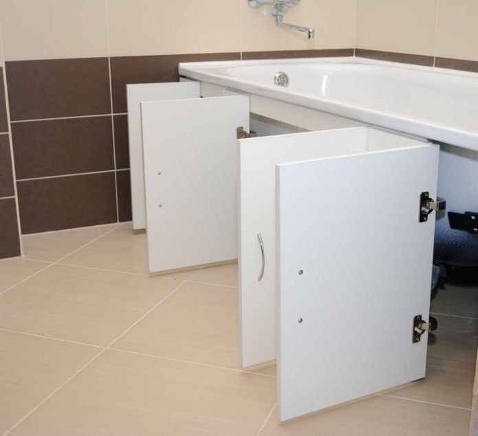 Schwingtüren unter der Badewanne